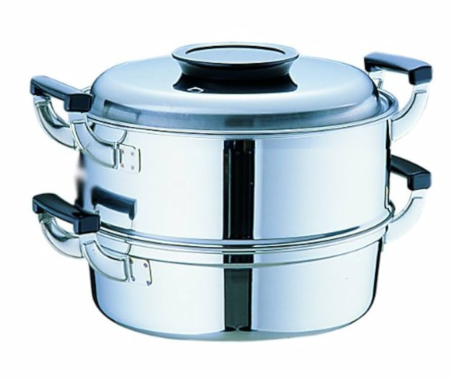 神子島製作所 桃印 丸型蒸器 27cm2段 18-0ステンレス 日本 AMS72272 2mvetro Amazon.co.jp: 神子島製作所 桃印 丸型蒸器 27cm2段 18-0