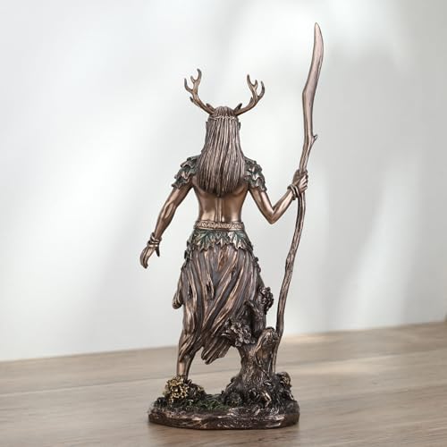 Estatua de Cernunnos dios celta en resina con acabado bronce miniatura 3