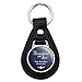 Black Leather Personalized Custom 2 Line Remembered with Love Rose Memorial Keychain