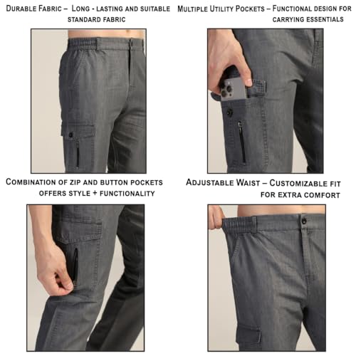 Image of TOPLOT Men's Regular Fit Causal Trouser || Pant for Man || Jeans for Man (Cargo-Jeans-5259)
