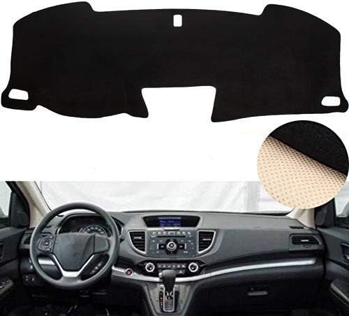 Clidr Dash Cover Mat Custom Fit for Honda CRV CR-V LHD 2012 2013 2014 2015 2016 Dashboard Cover Pad (12-16 Black)