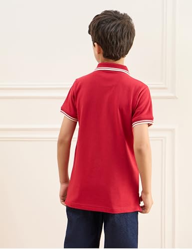 Image of Amazon Brand - Symbol Boys Cotton Rich Solid Polo Tshirt | Collar Tshirts | Half Sleeves | Plain-Regular Fit