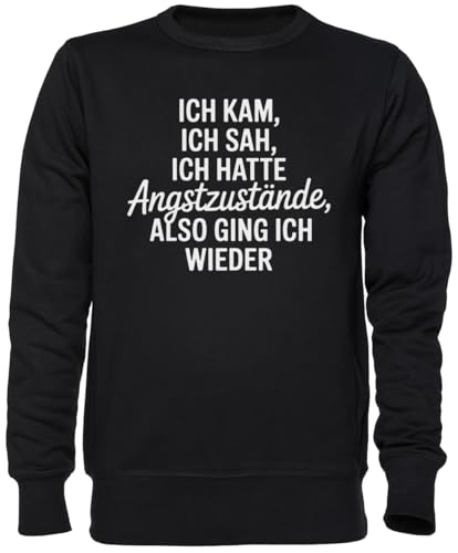 Sweat-Shirt Noir Anti Stress Jumper Unisexe Confortable Contre l'Anxiété