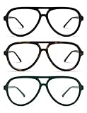 DESIGN FEATURE:When it comes to eyewear,this style playful aviator square lenses are the perfect way to make your outfit shine. Clear plastic is key here, giving the wearer an unobstructed view of their best features.Spring hinges give this style the...