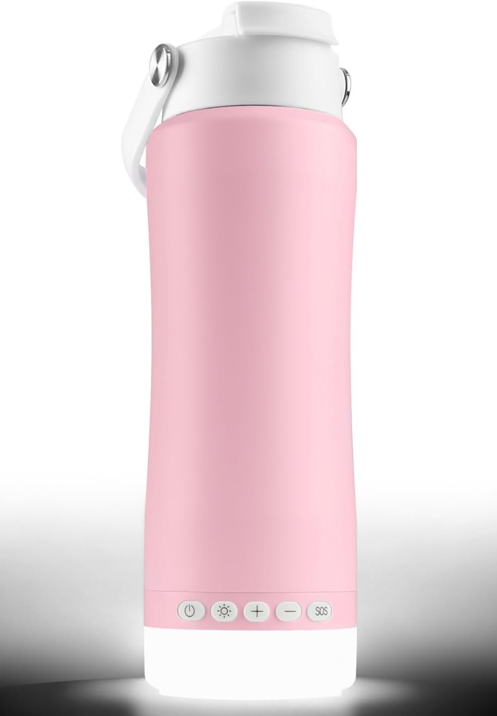 Insulated Water Bottle with Night/Camping Lantern with 5 Modes & Brightness, BPA Free Insulated Tumbler with Handle, Straw and Spout, Camping Tent Light for Outdoor Travel Camping Emergency