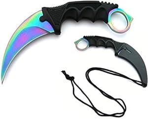 KOSxBO Karambit Trainingsmesser Rainbow Edition 19 cm