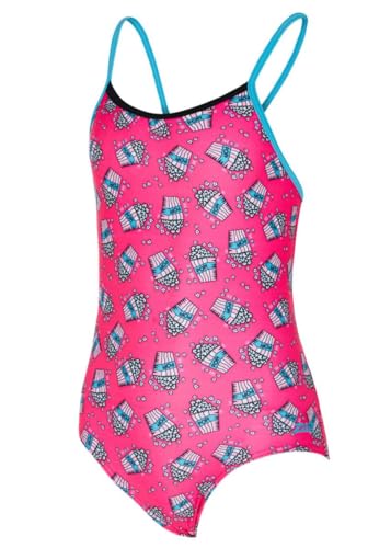 Maillot de bain fille Zoggs Pop Corn Starback coloré avec dos croisé ergonomique