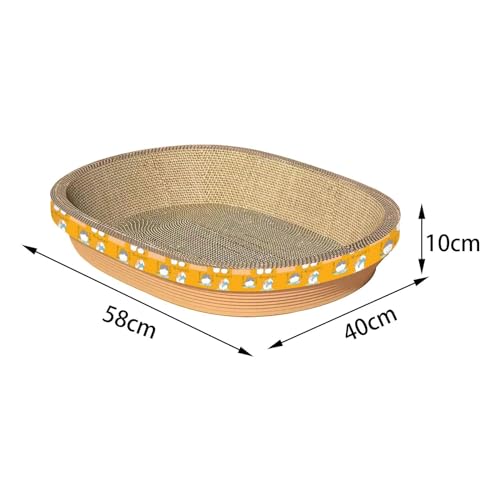 Meuble à griffer pour chat, tapis grattoir ondulé et lit de repos - 4
