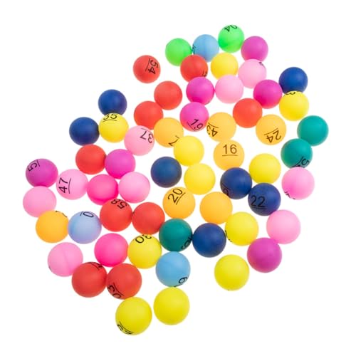BIUDECO Enhanced Fun 80pcs Multicolored Plastic Balls Numbered Balls for Bingo and Games