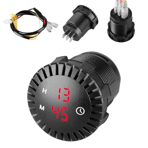 Reloj Digital para Moto,Reloj Electrónico Impermeable 12V 24V | Digital Montaje en Motocicleta | Para Conductores Hombres Mujeres Propietarios Viajes Urbanos Cortos