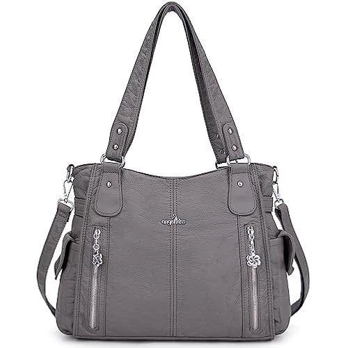 Angel Kiss Handbags for Womens Top-Handle Hobo Purse Roomy Casual Shoulder Bags PU Tote Satchel Purse for Women
