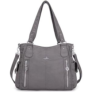 Angel Kiss Handbags for Womens Top-Handle Hobo Purse Roomy Casual Shoulder Bags PU Tote Satchel Purse for Women