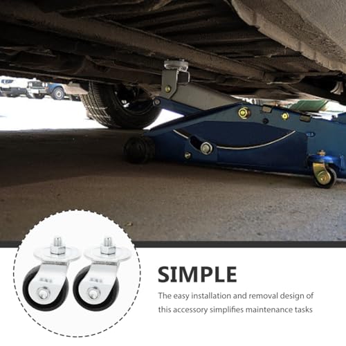 SOLUSTRE 2st Zubehör Für Hydraulische Wagenheber Autozubehör Lenkrollen Rollen Für Bodenheber 2-tonnen-wagenheberrad Hochleistungs-lenkräder Wagenheberrad Für Schwere Beanspruchung Stahl