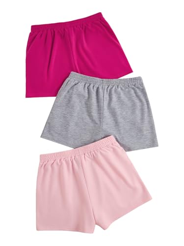 Image of SOLY HUX Girls 3 Packs Sweat Shorts Elastic Waist Casual Summer SweatShorts Teen Apparel