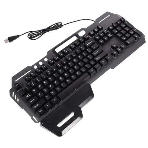 Clavier LED filaire BESTYASH noir à 104 touches au design ergonomique avec repose-poignets