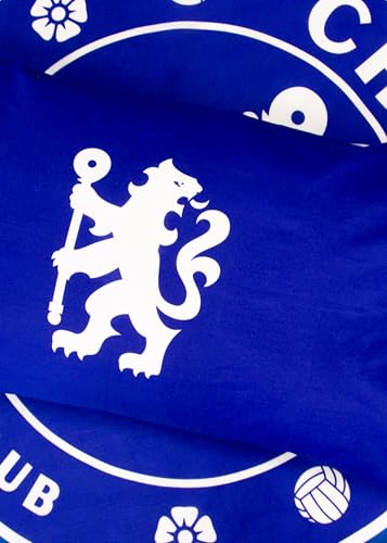 CHARACTER WORLD Chelsea FC Official Double Duvet Cover Set, Geometric Design | Blue Reversible 2 Sided Football Bedding Cover Official Merchandise Including Matching Pillow Cases - Image 6