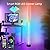 PTVGS RGB Corner Floor Lamp - Smart RGB LED Corner Lamp with APP Remote 16 Million RGBW Color Changing Light 300+ Scene, Music Sync Lights & Timer Floor Lamps for Living Room Bedroom Game Room