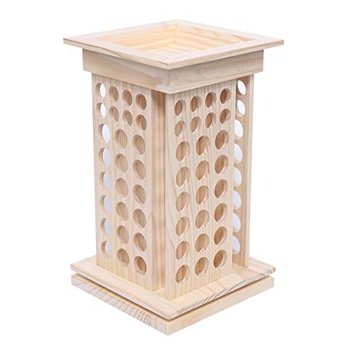WATEBATH Rotating Essential Oils Storage Rack Holds 104 Slot Organizer Holder - Wooden Cosmetic Classification Shelf Perfume Nail Polish Collection Display Holder Table Diffuser Stand