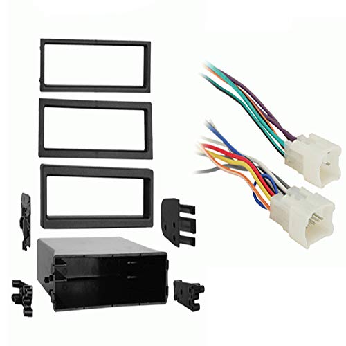 Harmony Audio Compatible with Toyota Tundra 1999 2000 2001 2002 Single DIN Stereo Harness Radio Install Dash Kit Package