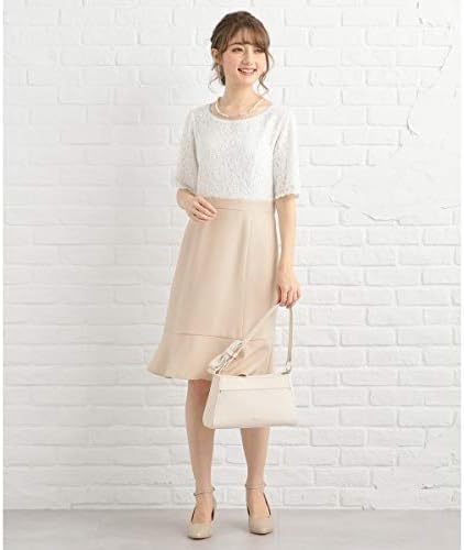 Amazon Co Jp フェルゥ Feroux セレモニー レースコンビシック ワンピース ベージュ系 1 服 ファッション小物