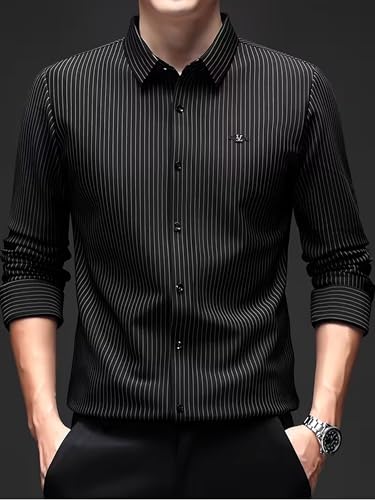 Image of Lymio Men Shirt || Striped Shirt for Man || Full Sleeve|| Premimum Casual Style (Royal)