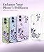 GVIEWIN for iPhone 17 Case, with Screen Protector+Camera Lens Protector, [NonYellowing] Clear Floral Slim Shockproof Protective Hard PC Back Women Phone Case for iPhone 17 6.3