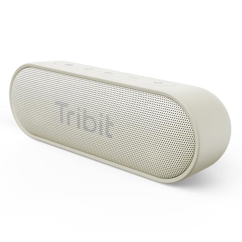 Image of Tribit XSound Go Bluetooth Speaker, 16W Portable Wireless Speaker with Loud Sound, 24H Playtime, IPX7 Waterproof, Custom EQ, XBass, BT5.3, TWS Pairing, Type-C, Outdoor /Home /Travel /Beach /Shower (Beige)