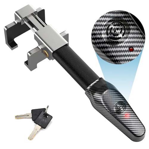 TECKELE Steering Wheel Lock with Alarm Airbag Lock Anti-Theft Heavy Duty Car Lock Car Device Car Security Theft Prevention Compatible for Vehicle Truck Van SUV