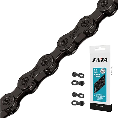 TAYA e-ONZE-111 11-Speed Bike Chain, 136 Links,Titanium Black, Durable and Smooth Shifting, for E-Bike and MTB