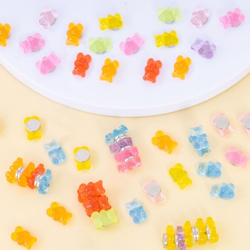 40 imanes de oso decorativos para refrigerador miniatura 3