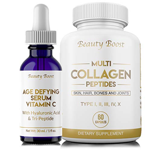 Beauty Boost - Vitamin C Age Defying Serum with Hyaluronic Acid + Multi Collagen Peptides