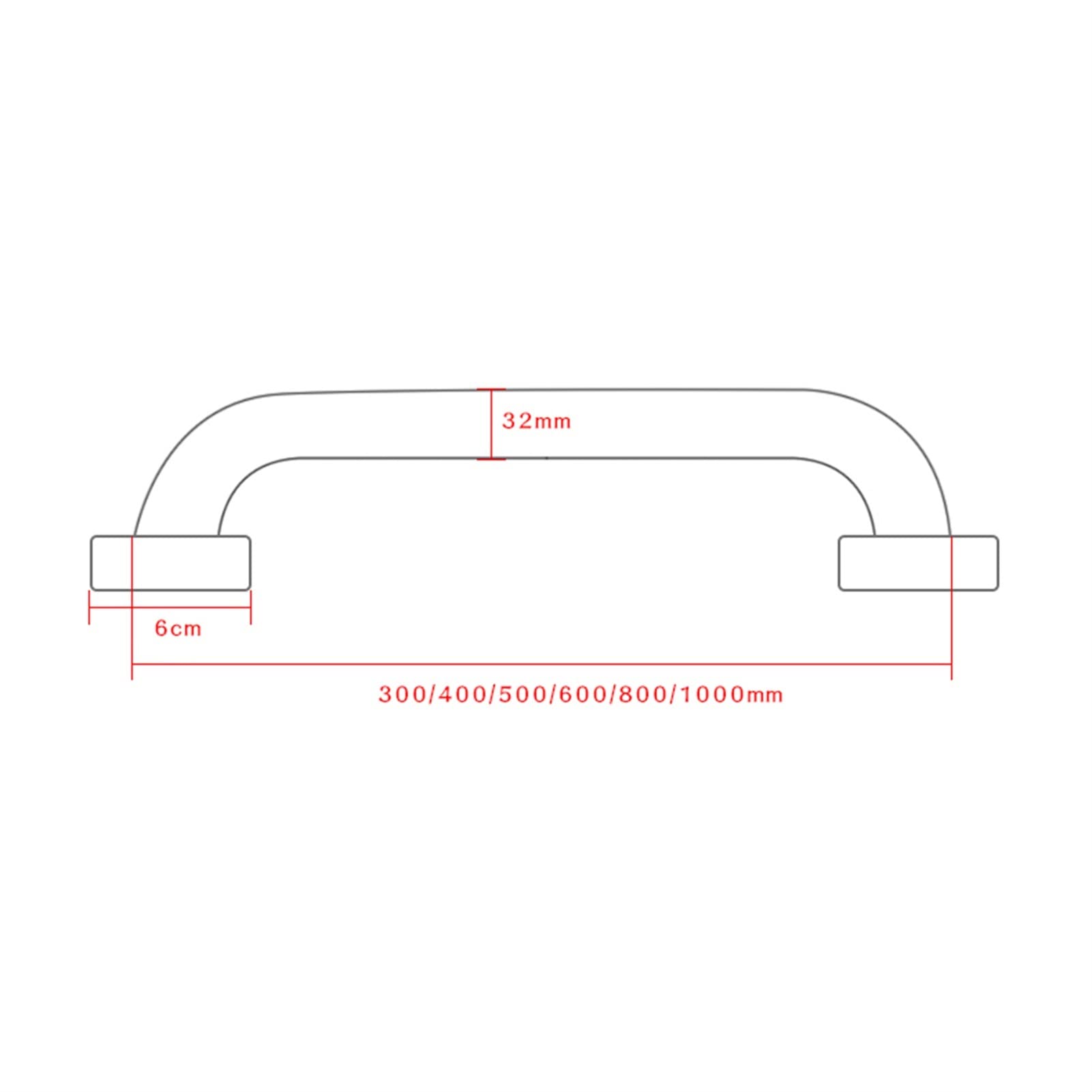 Barra De Agarre Del Baño, 304 Acero Inoxidable Asidero for Baño Asideros De Seguridad Asideros Barra De Agarre De Equilibrio En Cromo Tornillo Oculto Montado En La Pared for Baño Bañera Ducha Inodoro