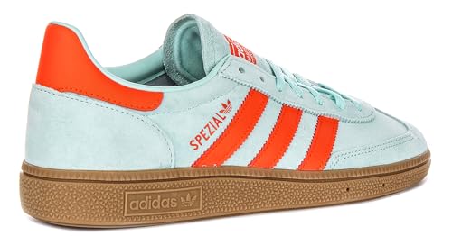 Image of adidas Handball Spezia Women's Gum Outsole Solar Suede Overly Trainers (Light Blue, US 10.5)