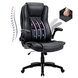 High Back Office Chair, Leather Executive Office Chair, Ergonomic Home Computer Desk Leather Office