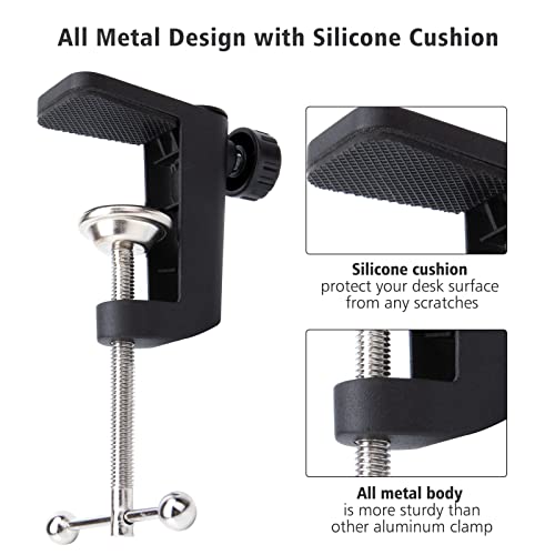 Metal Desk Clamp For Microphone Suspension Boom Scissor Arm Stand Holder With Adjustable Screw By Sunmon #TOP1