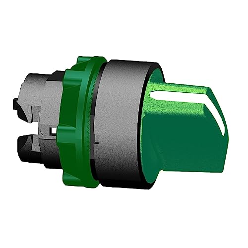 Tête de sélecteur 2 positions manette courte verte pour commutateur 22mm