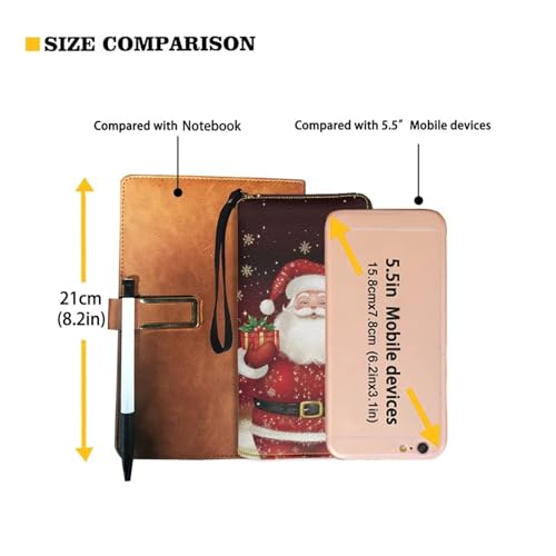 Image of Bulopur Christmas Wallets for Women Santa Claus Wristlet Wallet Rfid Credit Card Wallet PU Leather Cash Zipper Coin Pocket for Female Ladies Teen Girls Girly