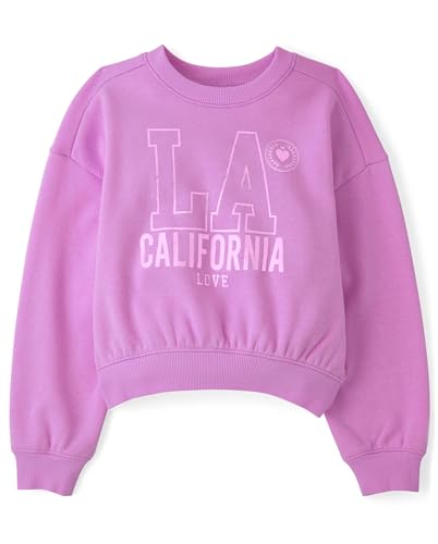 Image of The Children's Place Girls' Active Long Sleeve Embellished Winter Warm Sweatshirt