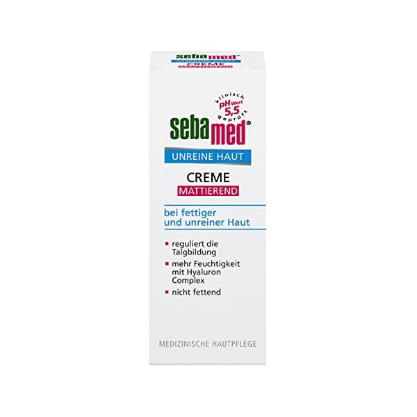 Sebamed Unreine Haut Creme Mattierend reguliert die Talgbildung, hat einen mattierenden Effekt und hilft wirksam gegen…
