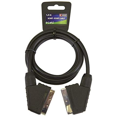 EMOS SL2001 Adaptor/AV Scart Cable SCART Plug 1.5 m Eco Cover