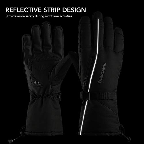 Andoer Luvas de esqui Homens Mulheres Luvas quentes de inverno Luvas de neve à prova de vento Luvas