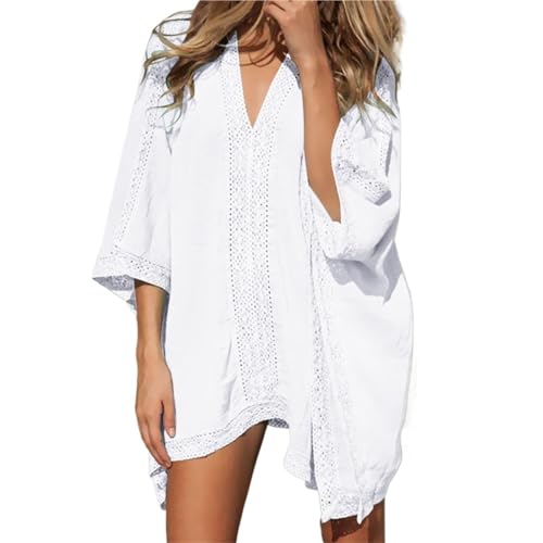 Cache-maillot de bain ajouré femme, tunique plage style bohème en maille