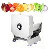 SHUMIAO Cortadora Eléctrica De Verduras De Acero Inoxidable con Grosor Ajustable De 0 a 0,4' 100 Kg/H para Patatas Tomates Limones Y Cebollas