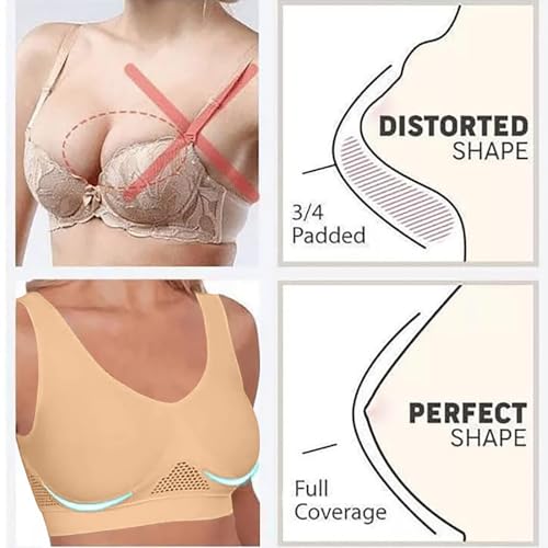 Sports Bras for Women High Support Full Coverage Anti Sagging Bra Plus Size Wireless Comfort Yoga Gym Lift up Air Bra4