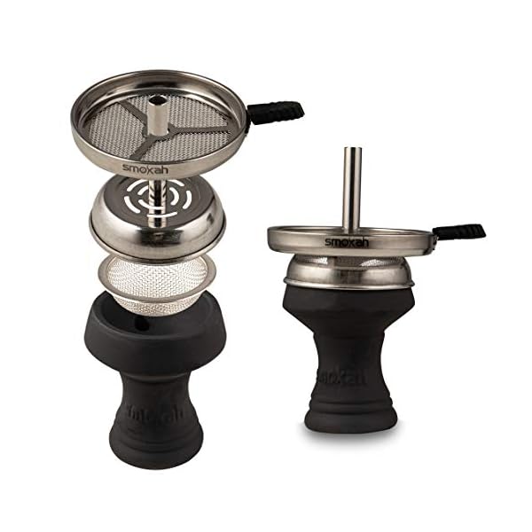 Smokah Shisha Royal - Gold | Edelstahl Wasserpfeife | inkl. 4 x Schlauchadapter – Bild 6