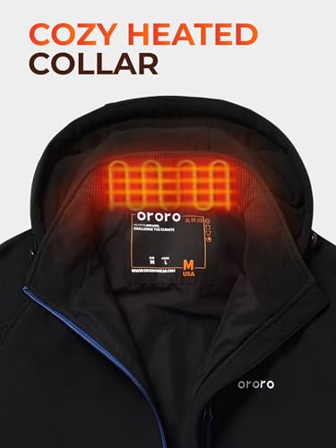 ORORO Men's 4-Zone Heated Jacket (Black, L) and Extra Battery3