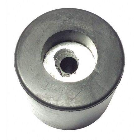 Bumper with Washer, Rubber, Black, 1-1/2"H x 1-1/2"W, PK.5