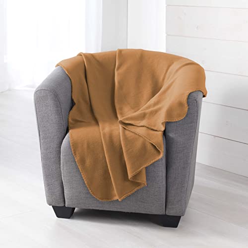 douceur d'intérieur Plaid Milou Camel 125x150 cm