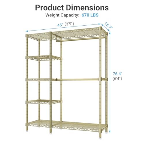 Image of VIPEK V7 Garment Rack with Shelves Portable Closet for Hanging Clothes
