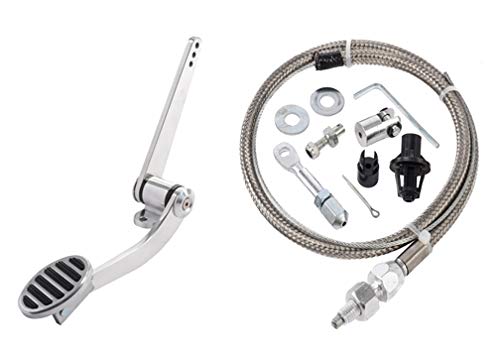 JEGS 157414K2 Gas Pedal Assembly Kit Universal Firewall Mount (6) Non-Slip Rubbe